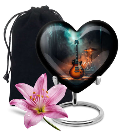 Guitar Memorial Urns For Human Ashes Keepsake - Funeral Urns For Musician