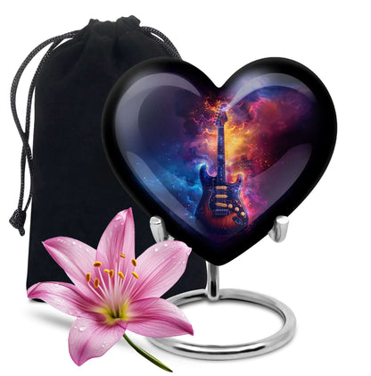 Guitar Cremation Urn for Cremation – Musician Tribute Urns For Human Ashes Adult