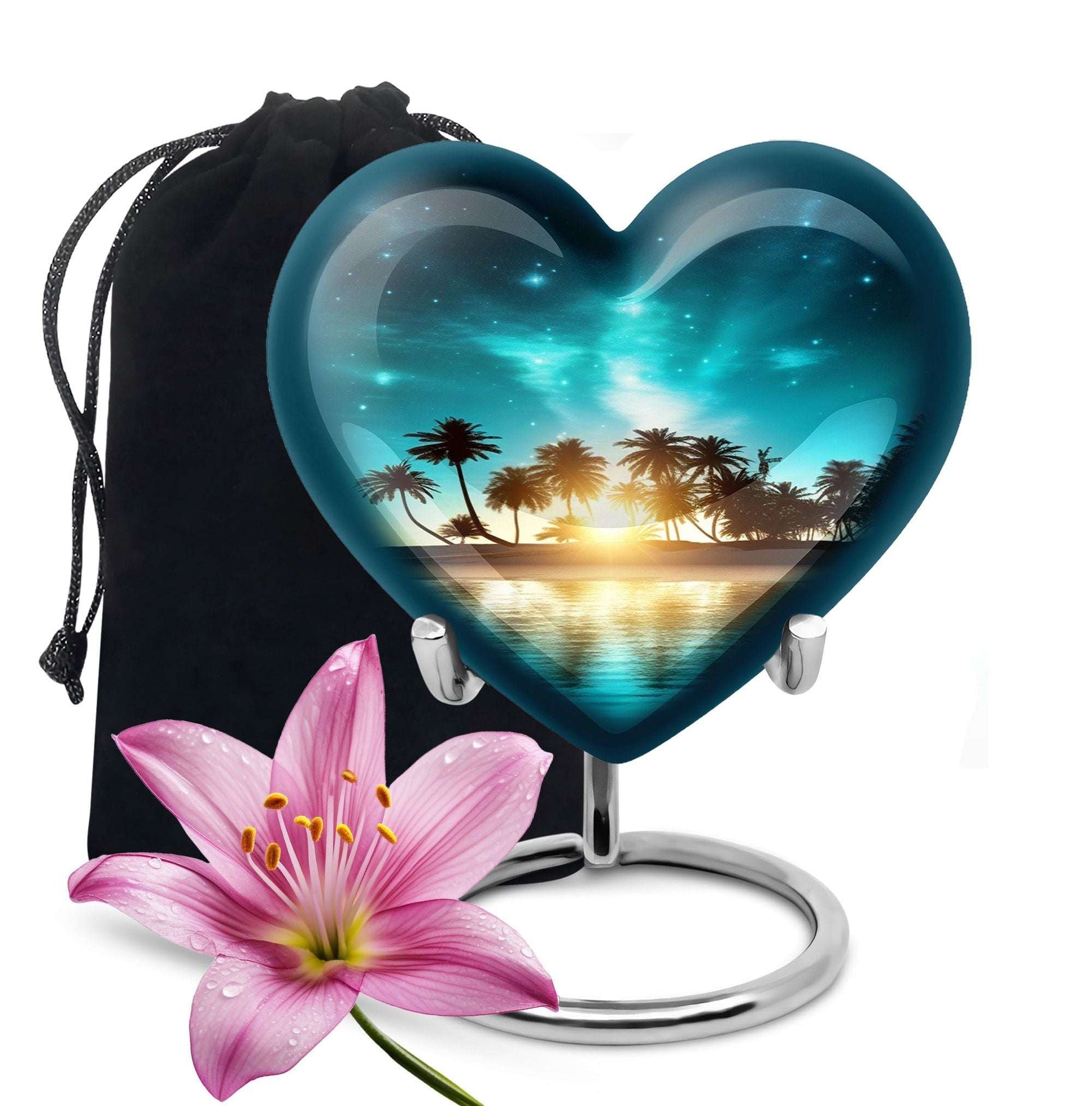 Tropical Sunset Cremation Urn for Adult Ashes - Burial Urns For Humans