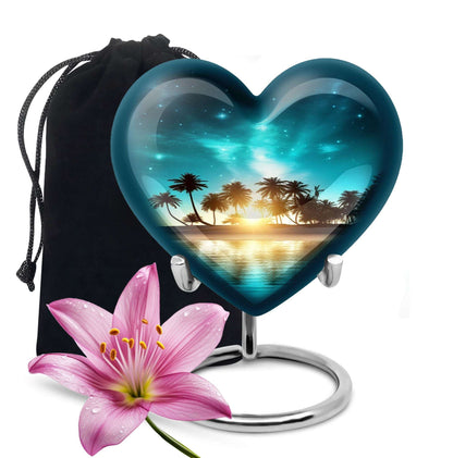 Tropical Sunset Cremation Urn for Adult Ashes - Burial Urns For Humans