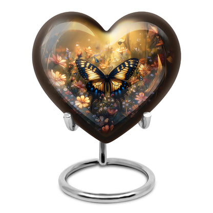 Personalized Magnificent Butterfly Cremation Urns - Gold 10-inch, 200 cu in - Yatskia