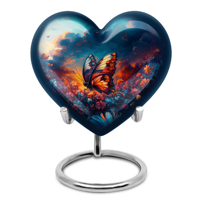 Blessed Butterfly Cremation Urns for Human Ashes - Blue 10-inch - Yatskia