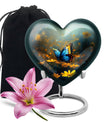 Majestic Blue Butterfly Ashes Urn - Funeral Urn For Cremation