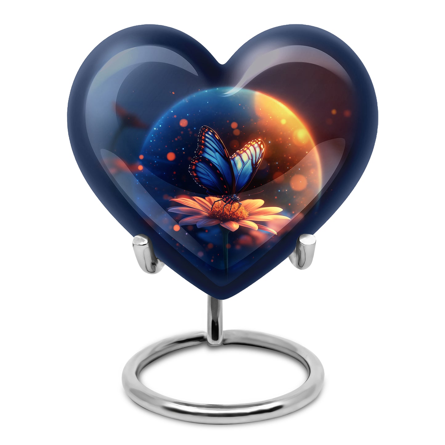 Personalized Butterfly Cremation Urns - Soothing Blue 10-inch, 200 cu in - Yatskia