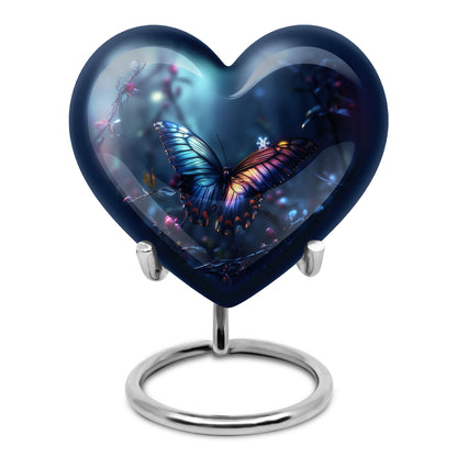 Personalized Seraphic Butterfly Cremation Urns - Blue 10-inch, 200 cu in - Yatskia