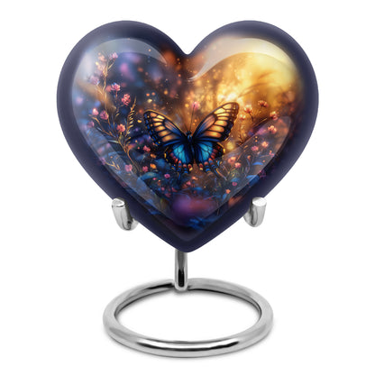 Personalized Refined Butterfly Cremation Urns - Gold 10-inch, 200 cu in - Yatskia