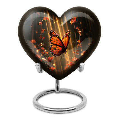 Black Butterfly Cremation Urns - Enduring Remembrance 10-inch, 200 cu in - Yatskia