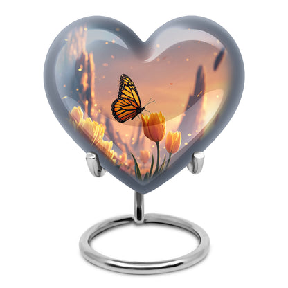 Personalized Butterfly Cremation Urns - Wondrous Red 10-inch, 200 cu in - Yatskia