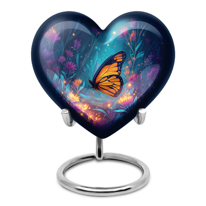 Dignified Blue Butterfly Cremation Urn for Ashes - 10-inch, 200 cu in - Yatskia