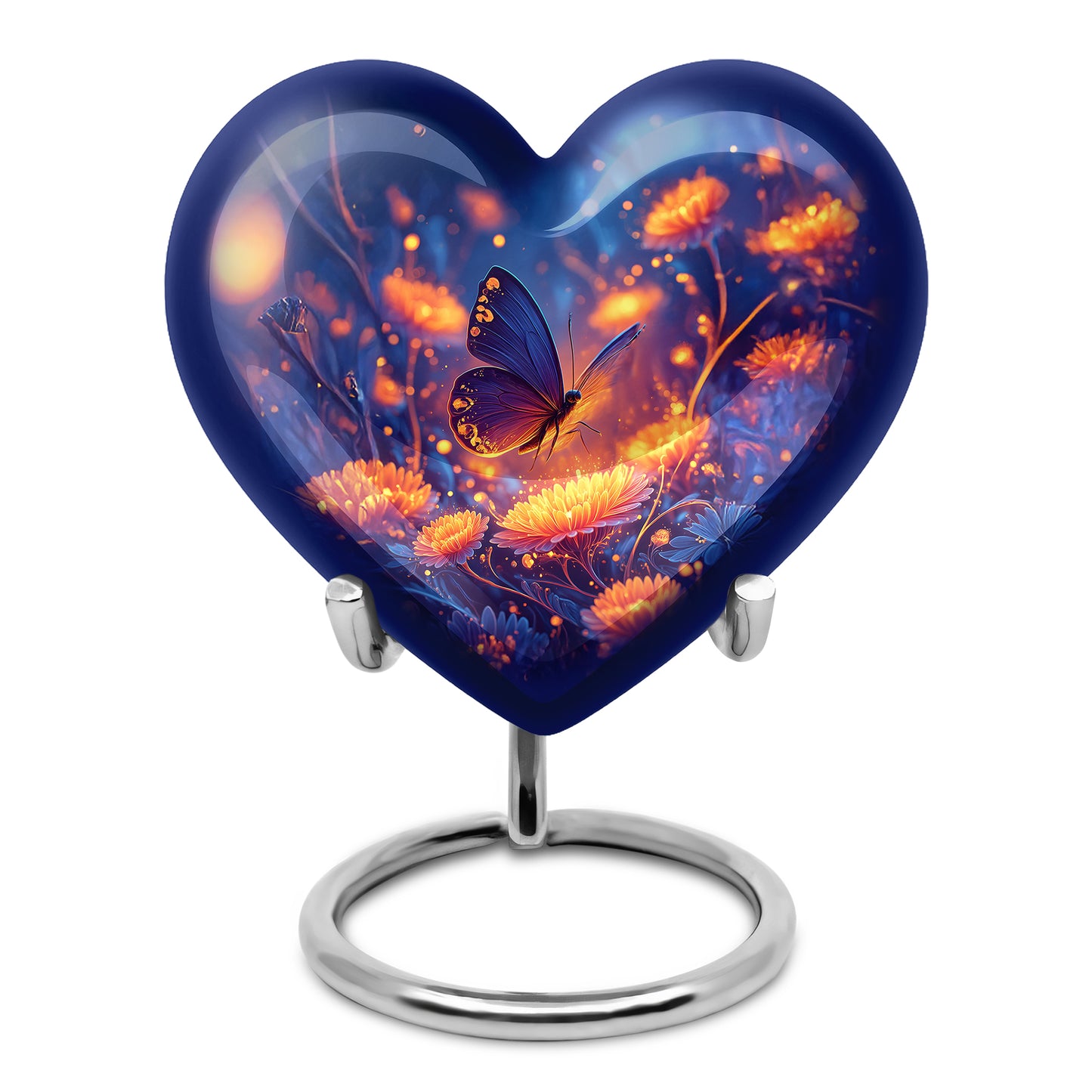 Blessed Butterfly Cremation Urns for Human Ashes - Blue 10-inch - Yatskia