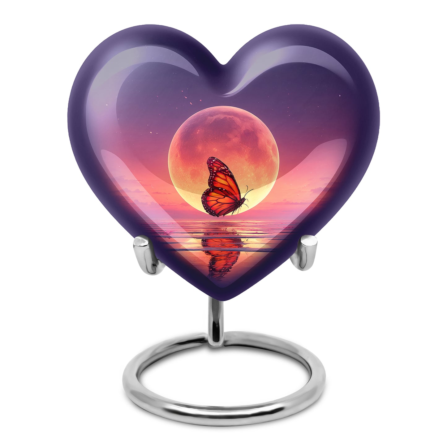 Personalized Blue Sovereign Butterfly Cremation Urns for Human Ashes - 10-inch, 200 cu in - Yatskia