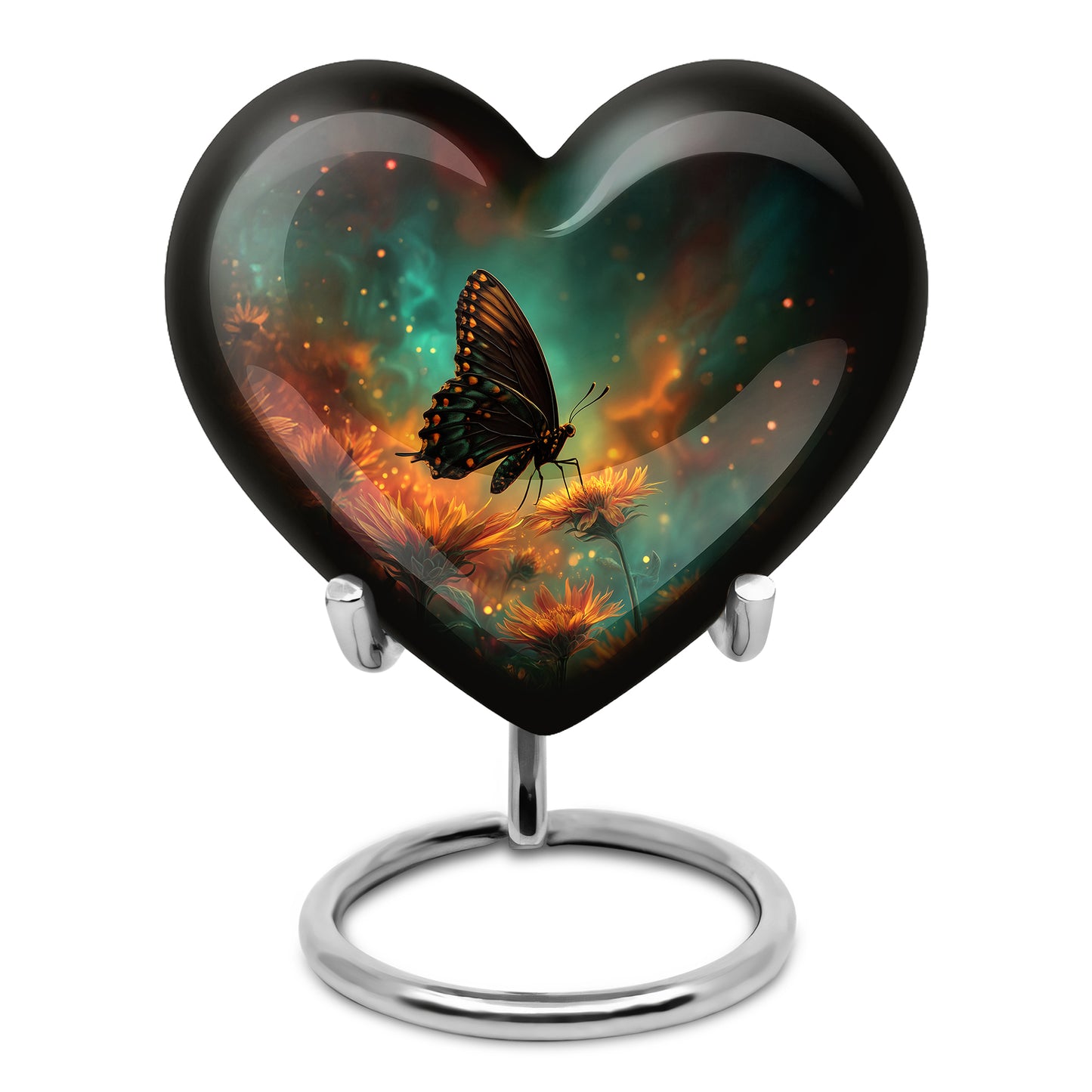 Personalized Teal Butterfly Cremation Urns for Ashes - Majestic 10-inch - Yatskia