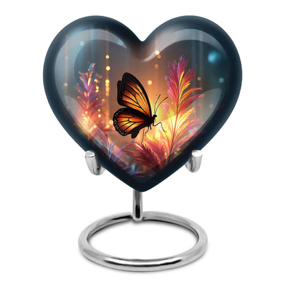 Dignified Gold Butterfly Cremation Urn for Ashes - 10-inch, 200 cu in - Yatskia