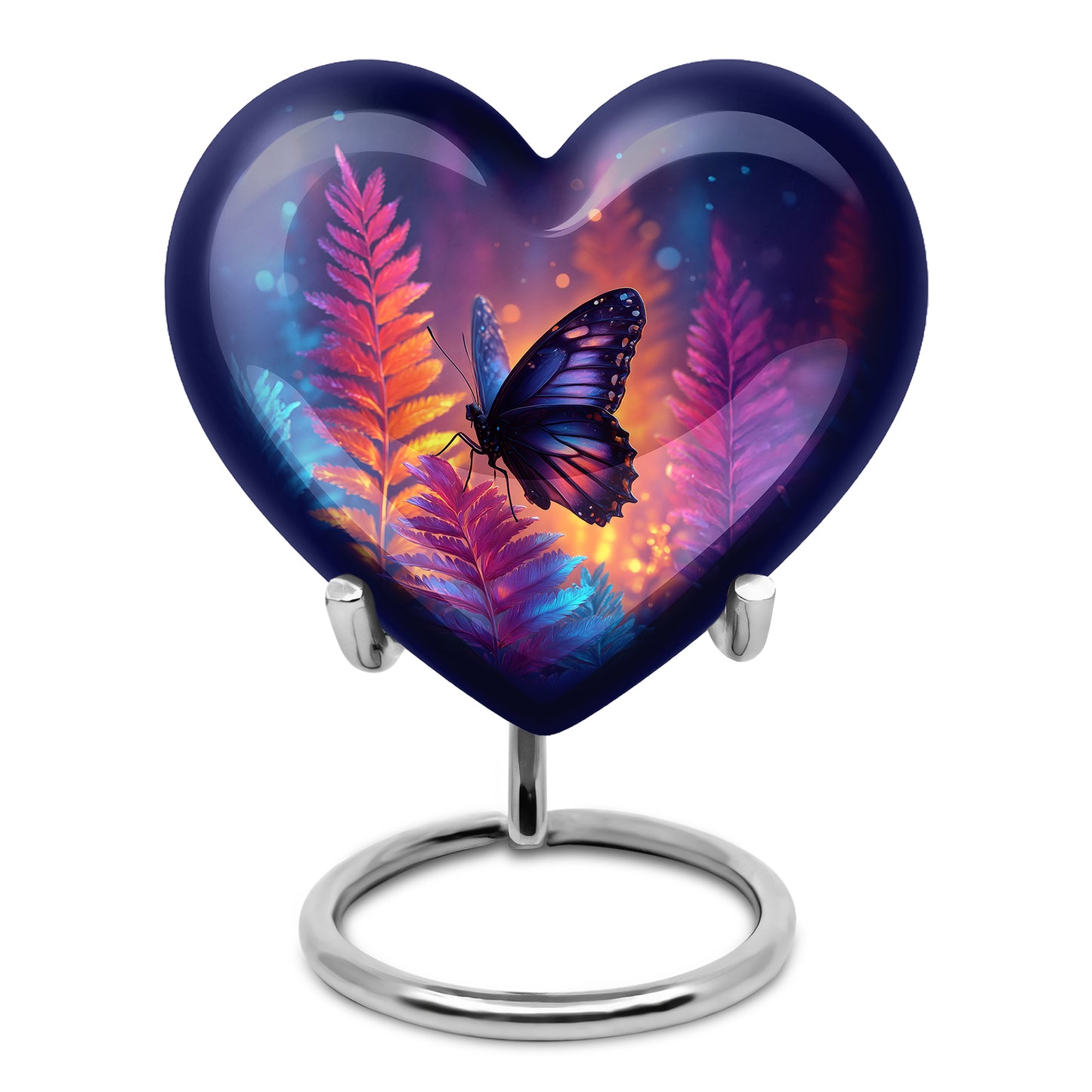Harmonious Butterfly Cremation Urns for Human Ashes - Blue 10-inch - Yatskia