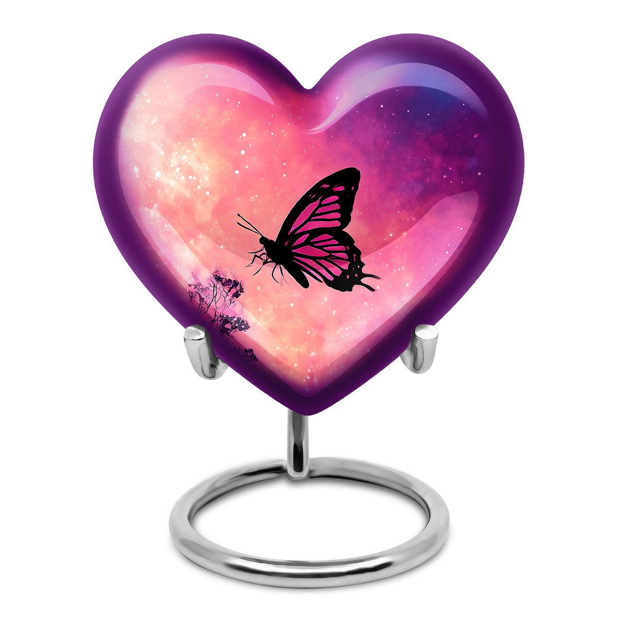 Personalized Pink Butterfly Cremation Urns for Ashes - Peaceful - Yatskia