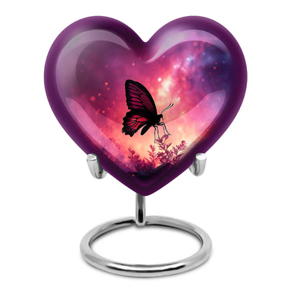 Pink Butterfly Cremation Urns - Imperial Testament 10-inch, 200 cu in - Yatskia