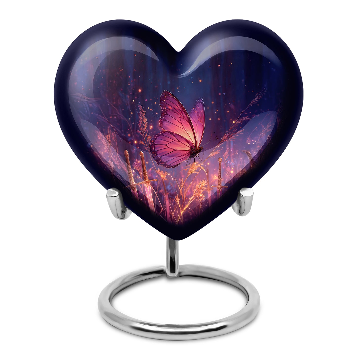 Blue Butterfly Cremation Urns - Enduring Celebration 10-inch, 200 cu in - Yatskia