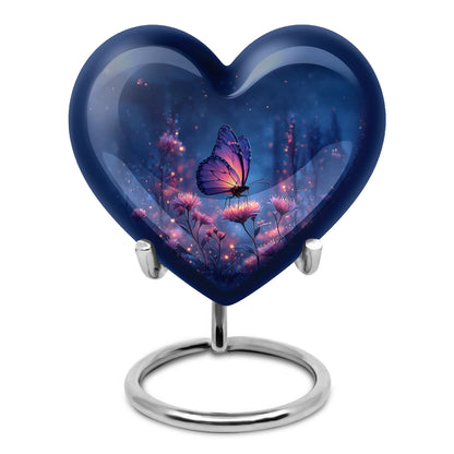 Radiant Butterfly Memorial Cremation Urns - Blue 10-inch, 200 cu in - Yatskia