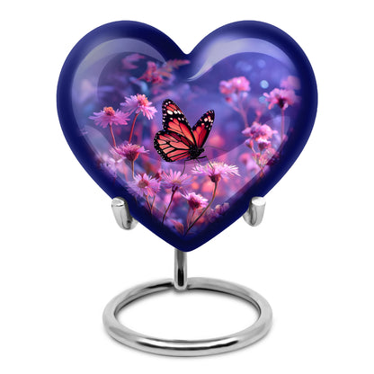 Remarkable Butterfly Memorial Cremation Urns - Blue 10-inch, 200 cu in - Yatskia