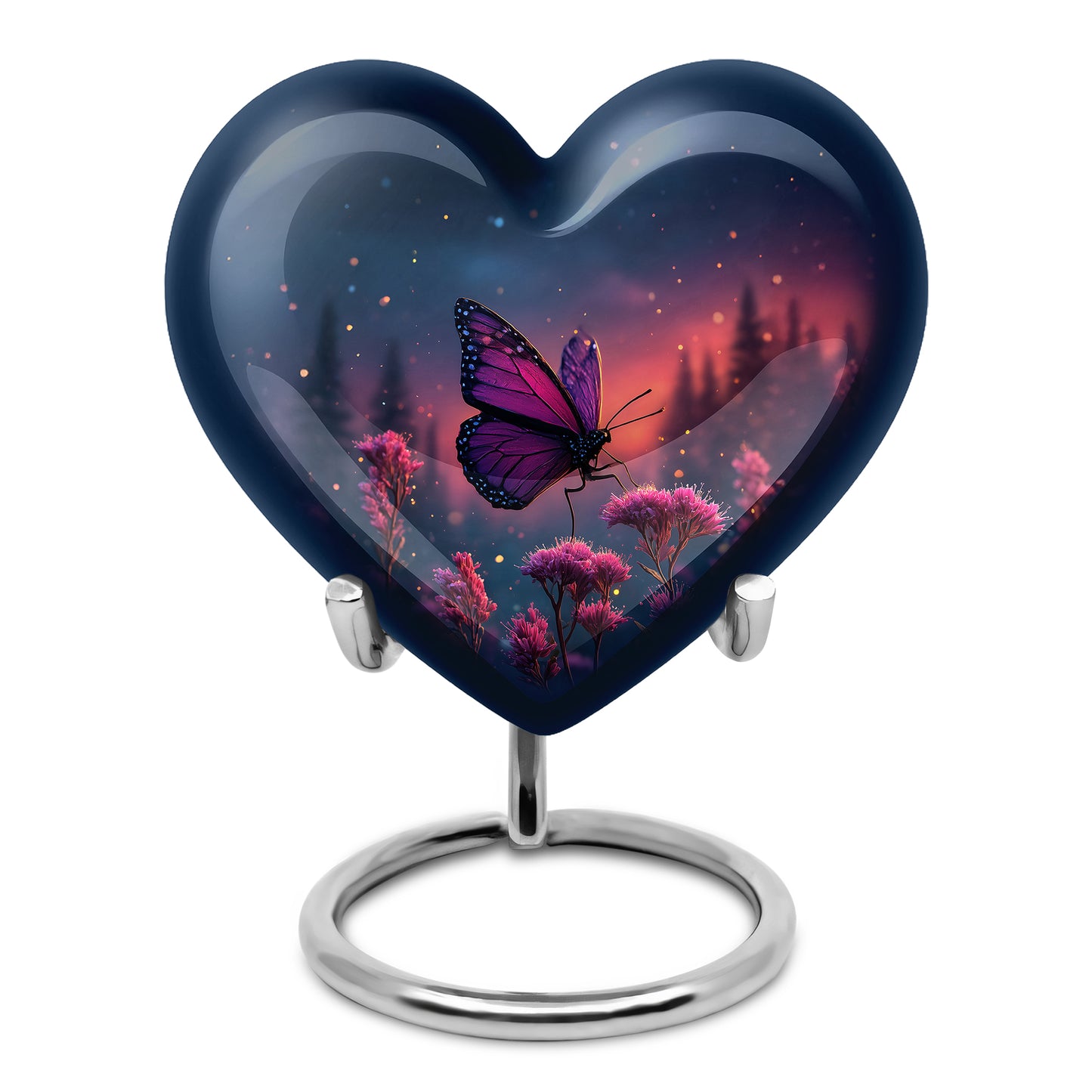 Personalized Elegant Butterfly Cremation Urns - Blue 10-inch, 200 cu in - Yatskia
