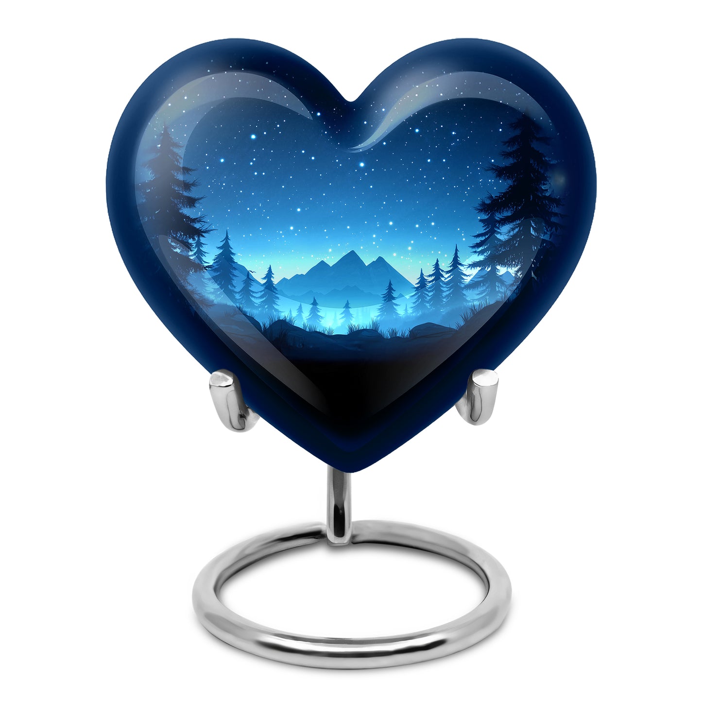 Blue Blue Cremation Urns - Honored Embrace 10-inch, 200 cu in - Yatskia