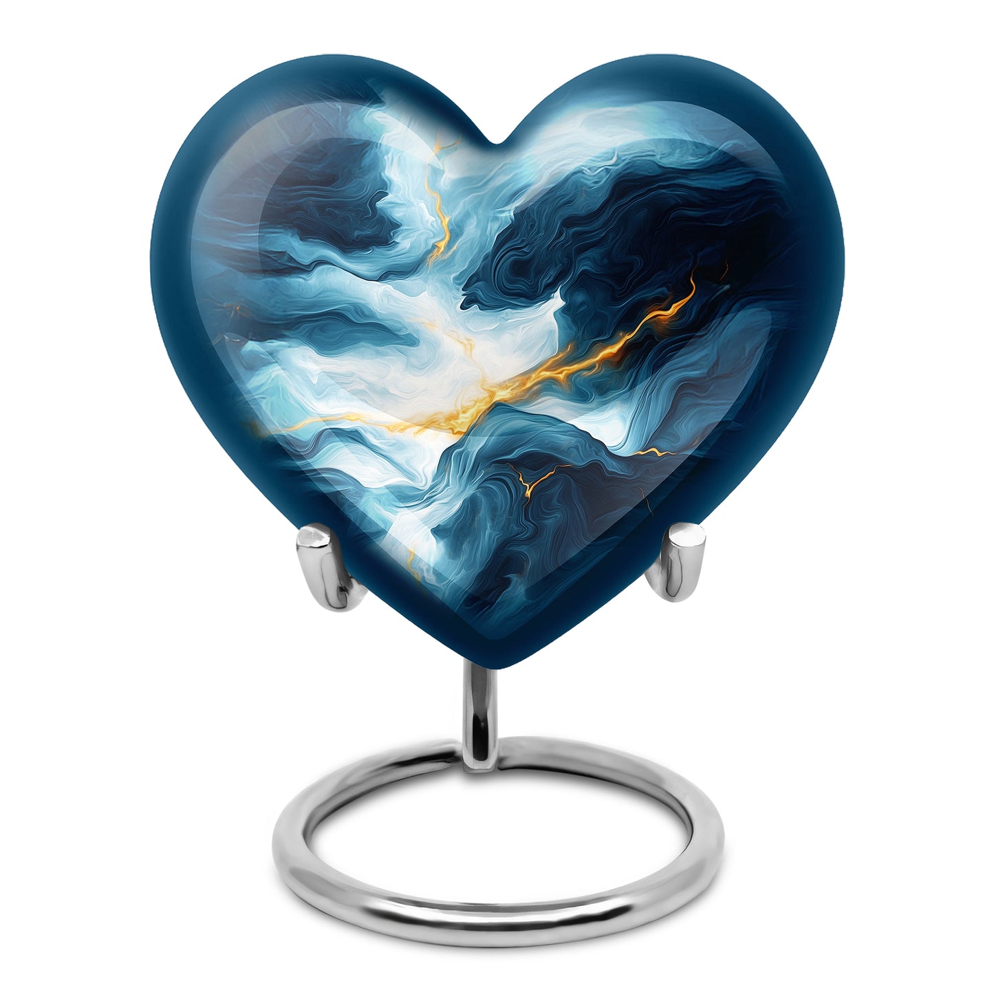 Personalized Blue Blue Cremation Urns for Ashes - Majestic 10-inch - Yatskia