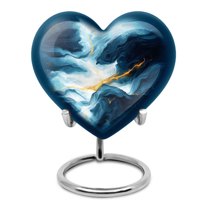Personalized Blue Blue Cremation Urns for Ashes - Majestic 10-inch - Yatskia