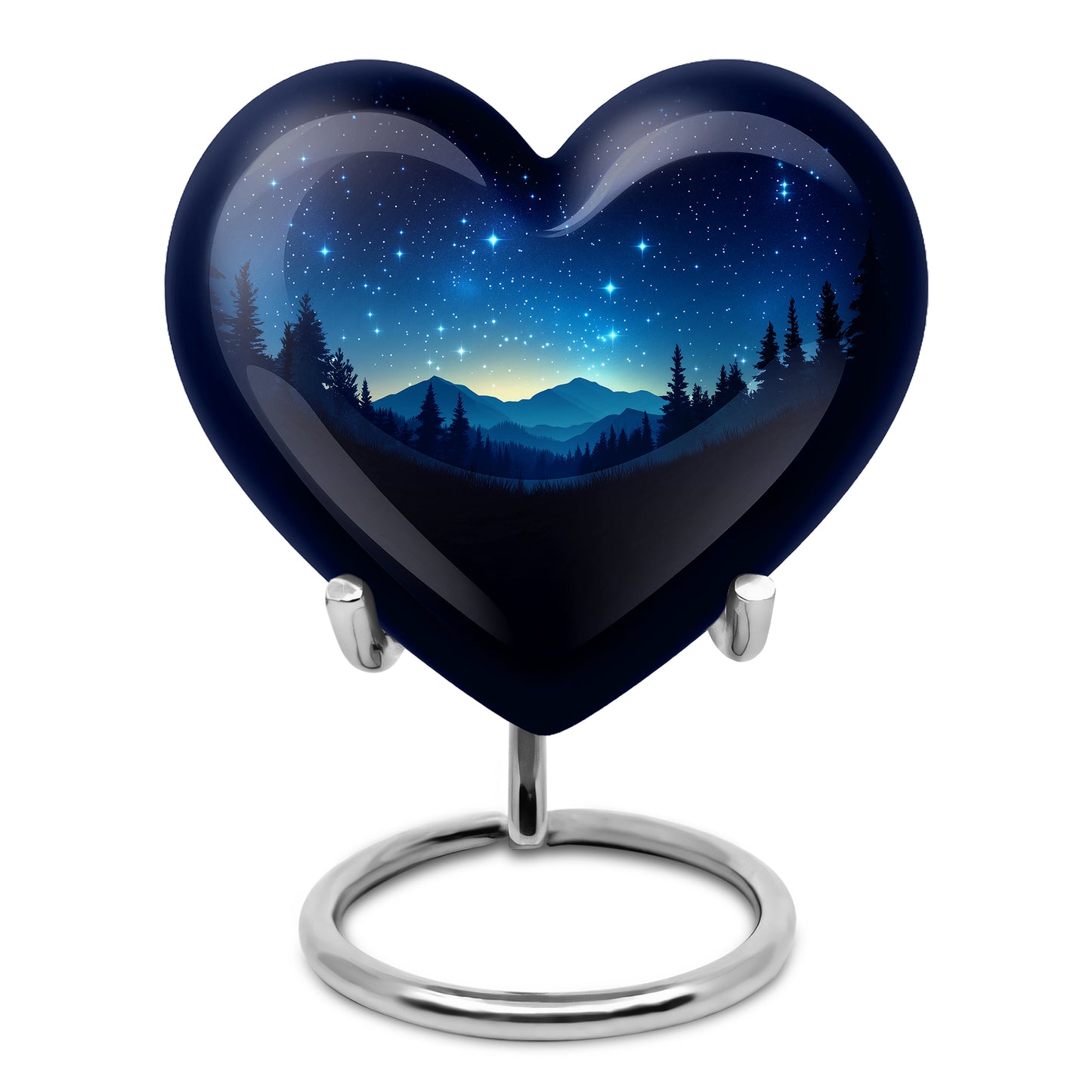 Divine Black Blue Cremation Urn for Ashes - 10-inch, 200 cu in - Yatskia