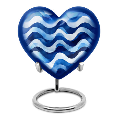 Blue Blue Cremation Urns - Opulent Commemoration 10-inch, 200 cu in - Yatskia