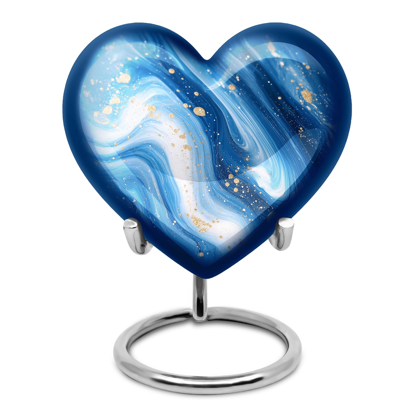 Blue Blue Keepsake Cremation Urns for Human Ashes - 10-inch, 200 cu in - Yatskia