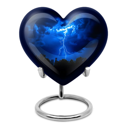 Personalized Blue Blue Cremation Urns for Ashes - Transcendent 10-inch - Yatskia