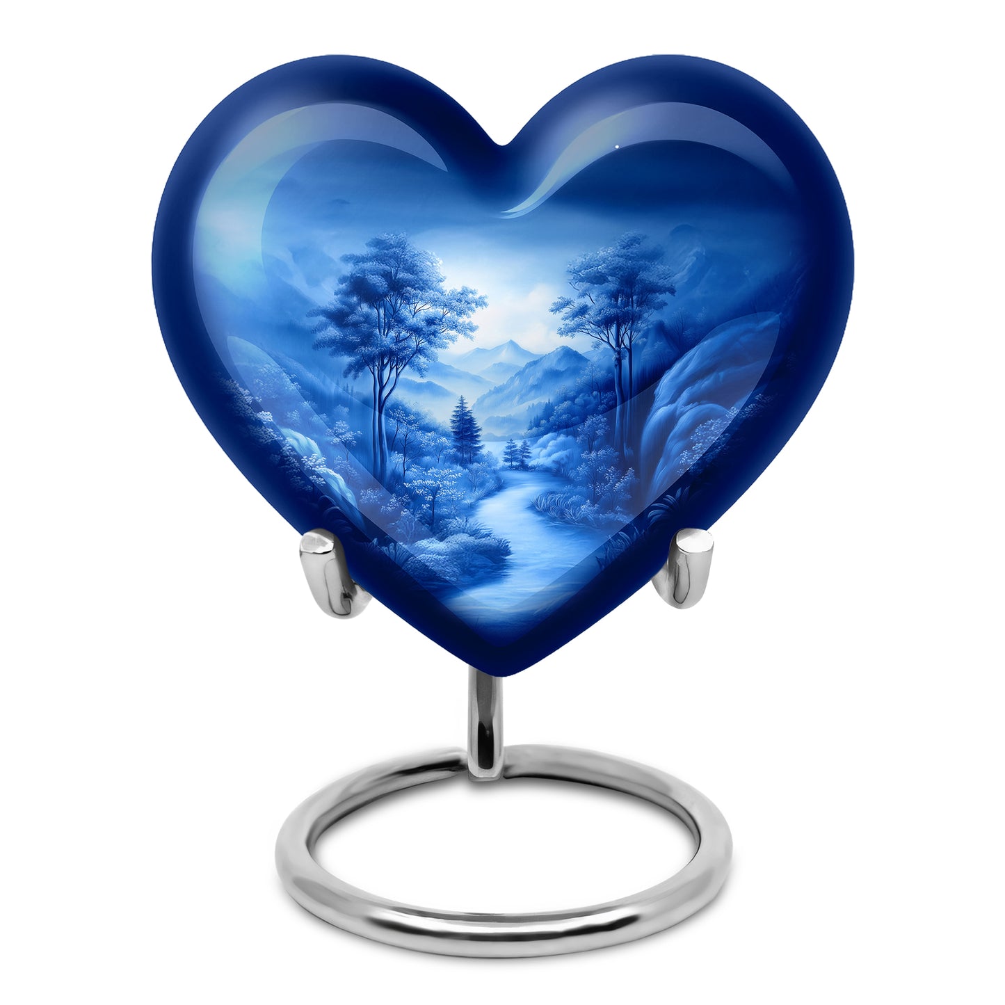 Personalized Blue Blue Cremation Urns for Ashes - Transcendent 10-inch - Yatskia