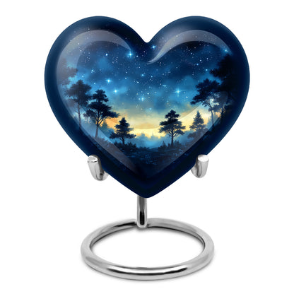 Blue Blue Cremation Urns - Glorious Memorial 10-inch, 200 cu in - Yatskia