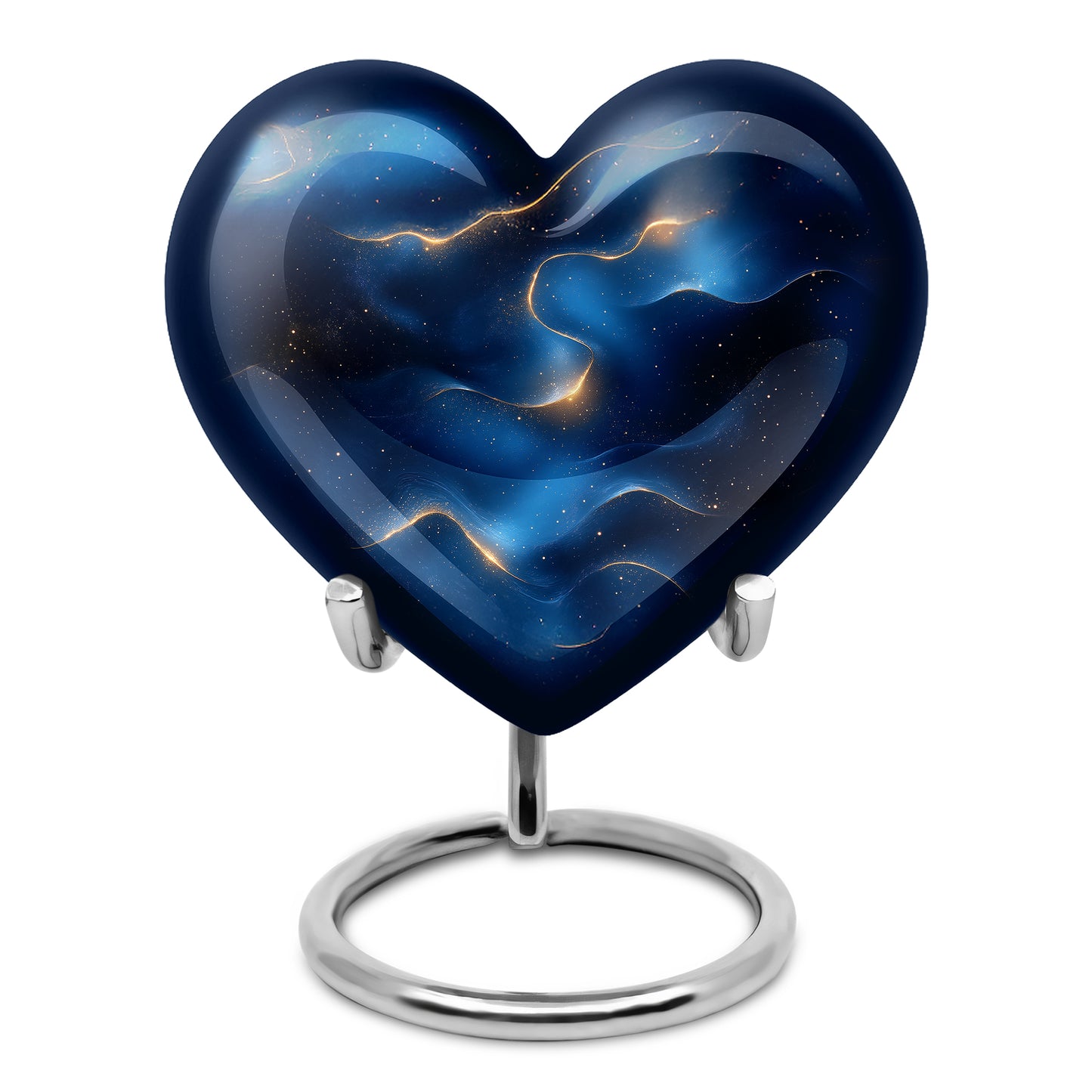 Personalized Blue Cherished Blue Cremation Urns for Human Ashes - 10-inch, 200 cu in - Yatskia