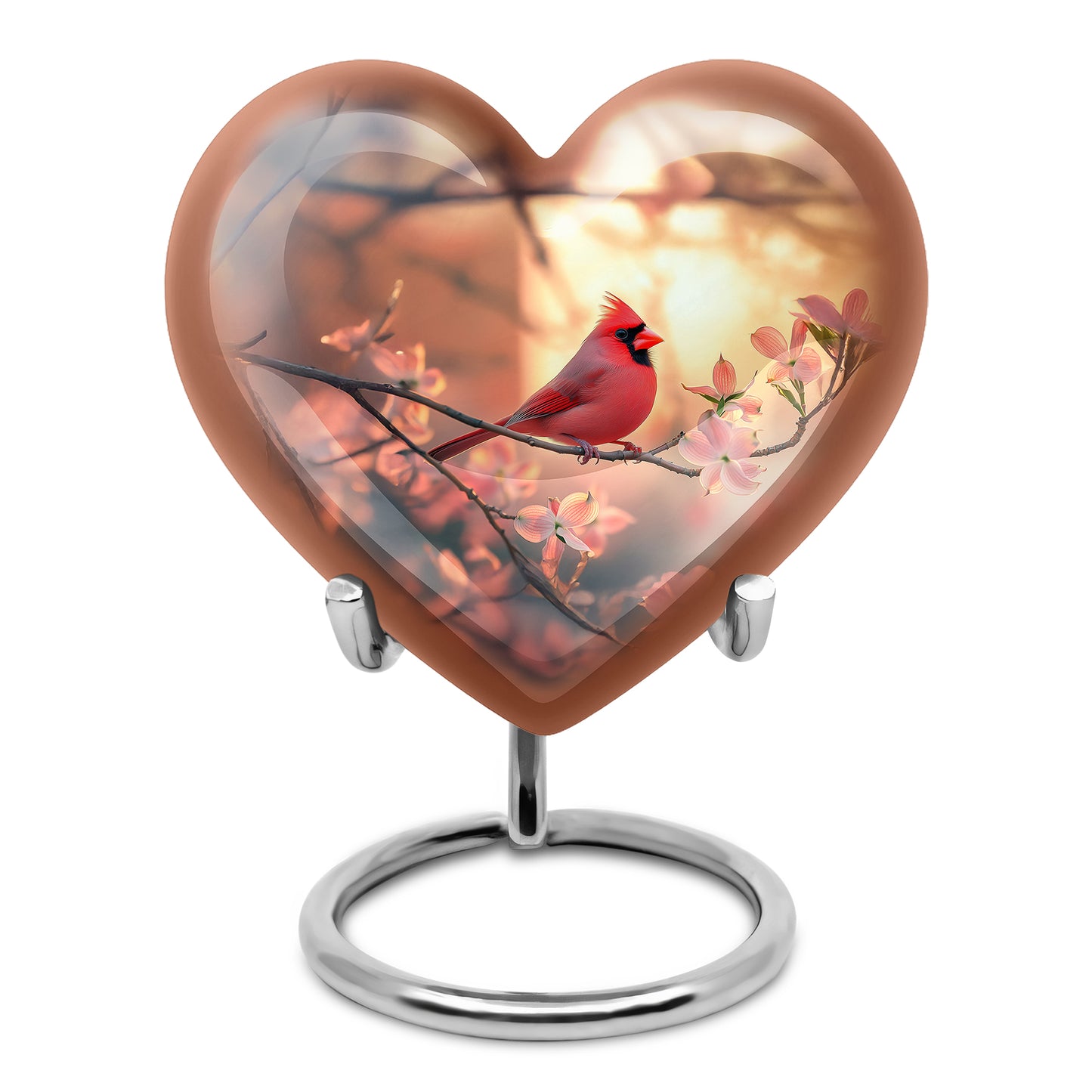 Blessed Cardinal Cremation Urns for Human Ashes - Gold 10-inch - Yatskia