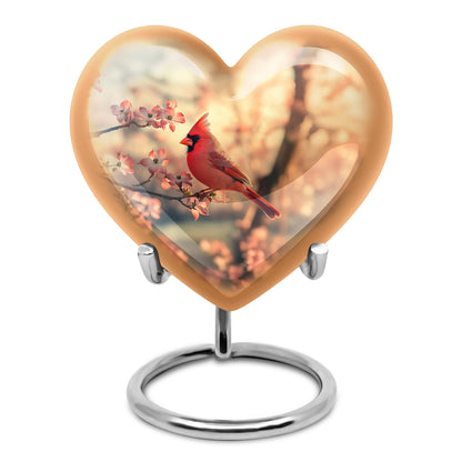 Radiant Cardinal Memorial Cremation Urns - Gold 10-inch, 200 cu in - Yatskia