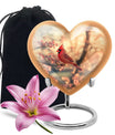 Cardinal Bird Memorial Urn for Ashes - Urns For Burial In Ground