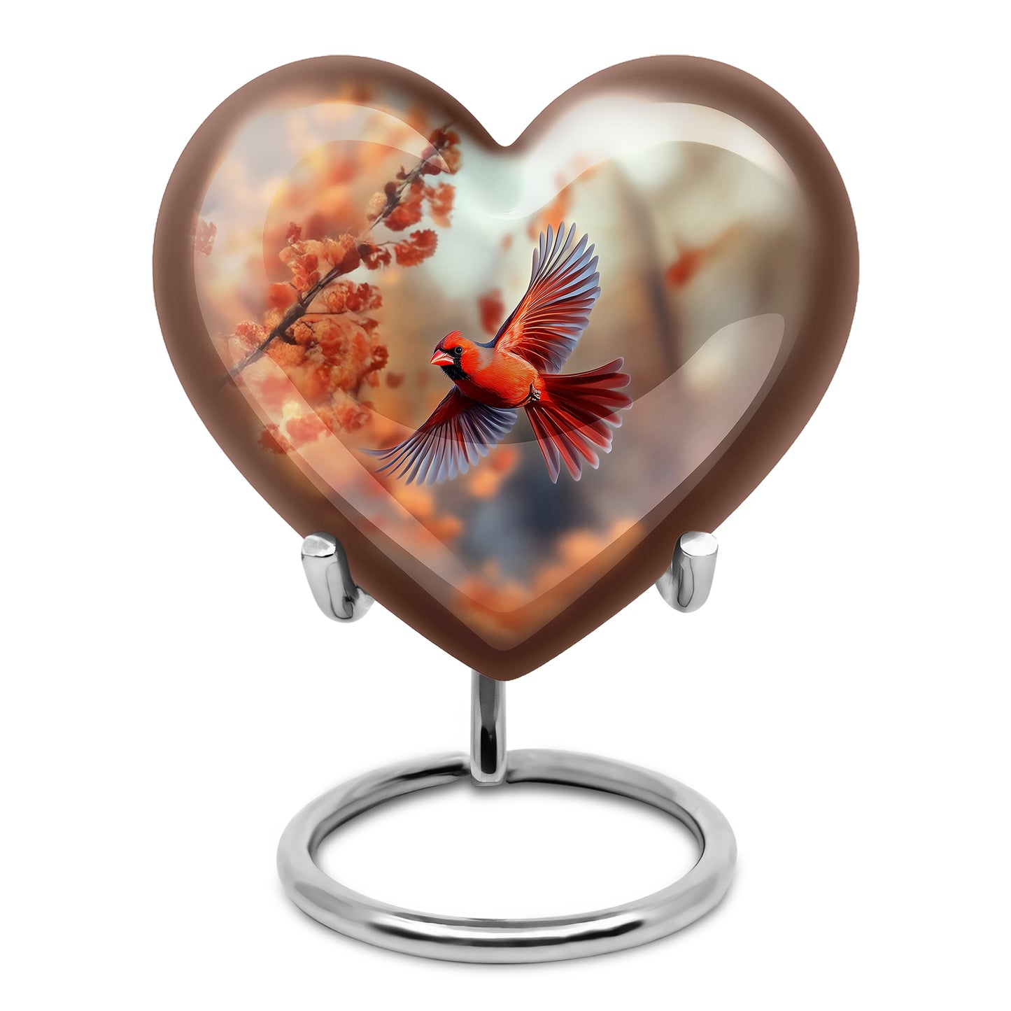 Distinguished Gold Cardinal Cremation Urn for Ashes - 10-inch, 200 cu in - Yatskia