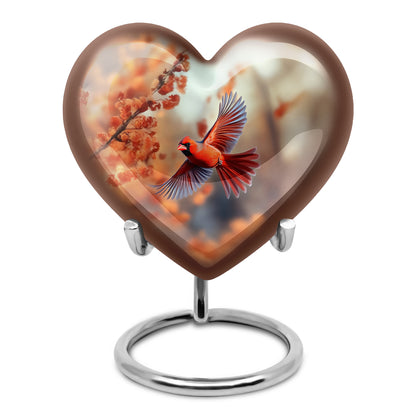 Distinguished Gold Cardinal Cremation Urn for Ashes - 10-inch, 200 cu in - Yatskia