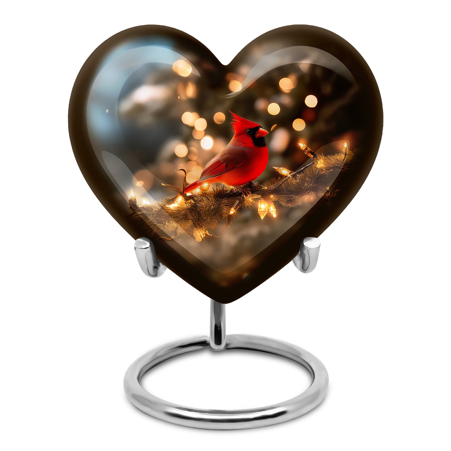 Distinguished Gold Cardinal Cremation Urn for Ashes - 10-inch, 200 cu in - Yatskia