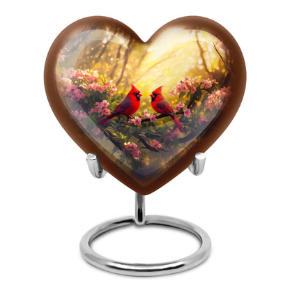 Gold Cardinal Cremation Urns - Enduring Devotion 10-inch, 200 cu in - Yatskia