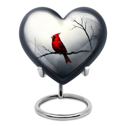 Silver Sacred Cardinal Cremation Urns for Human Ashes - Yatskia