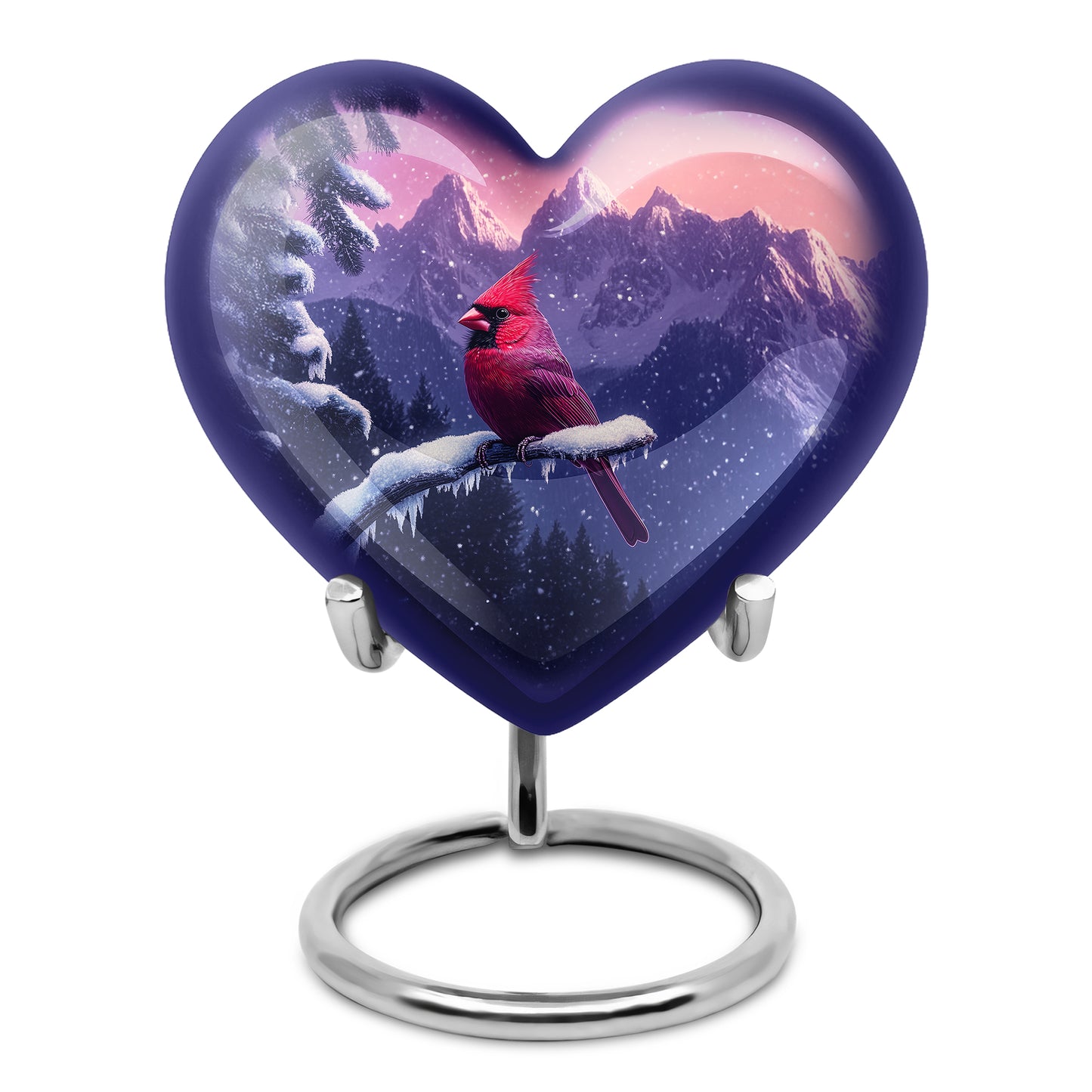 Personalized Cardinal Cremation Urns - Eminent Pink 10-inch, 200 cu in - Yatskia