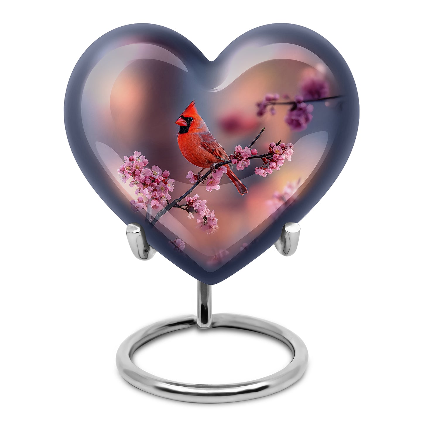 Personalized Pink Sovereign Cardinal Cremation Urns for Human Ashes - 10-inch, 200 cu in - Yatskia