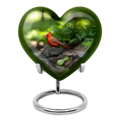 Blessed Cardinal Cremation Urns for Human Ashes - Green 10-inch - Yatskia