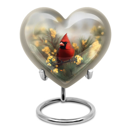 Personalized Cardinal Cremation Urns - Wondrous Gray 10-inch, 200 cu in - Yatskia