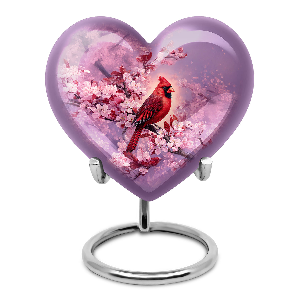 Personalized Pink Cherished Cardinal Cremation Urns for Human Ashes - Yatskia