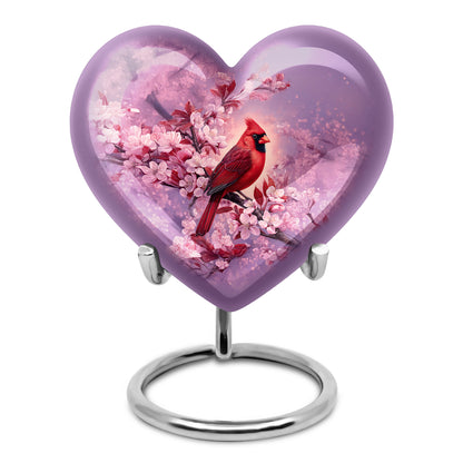 Personalized Pink Cherished Cardinal Cremation Urns for Human Ashes - Yatskia