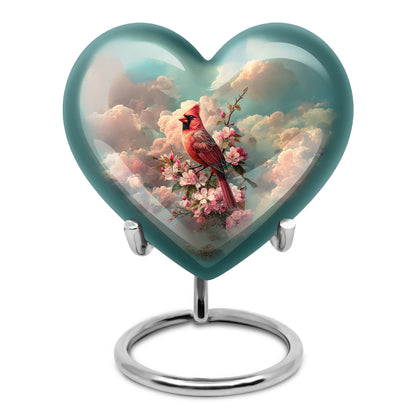 Sublime Cardinal Cremation Urns for Human Ashes - Teal 10-inch - Yatskia