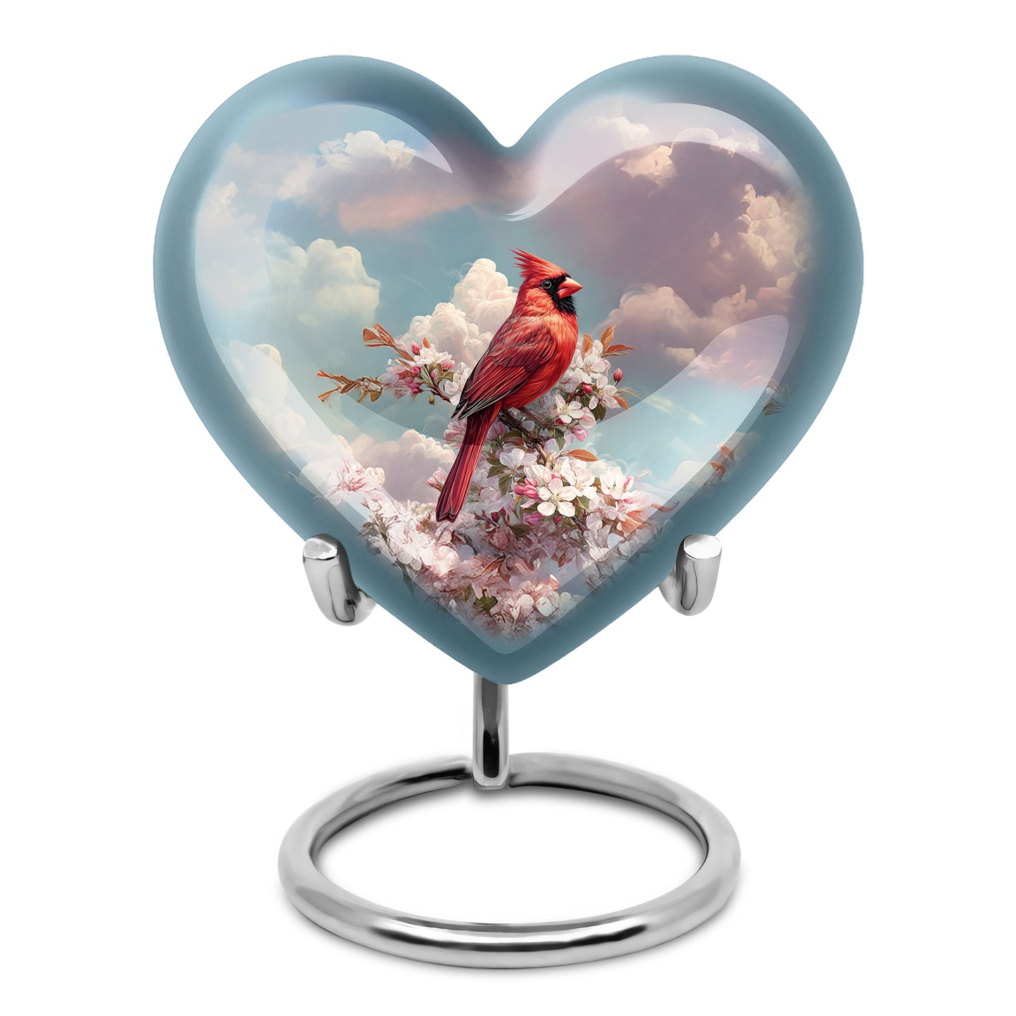 Personalized Cardinal Cremation Urns - Wondrous Blue 10-inch, 200 cu in - Yatskia
